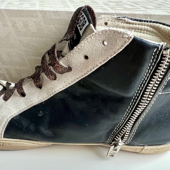 Size 42 GOLDEN GOOSE Francy Classic Slide High Top Sneakers - Picture 5 of 11